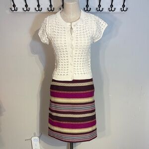 Striped Multicolor Skirt by white stuff size 10